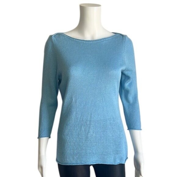 Eileen Fisher 100% Organic Linen Knit Top - XS - Picture 1 of 5
